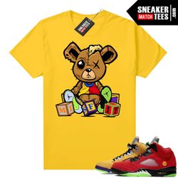 What the 5s shirts to match Sneaker Match Tees Yellow Misfit Teddy.jpg