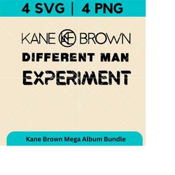 Kane Brown Album Bundle PNG | Different Man SVG | Experiment Digital Clip Art Vector Files | Cricut, Silhouette, Cut Fil