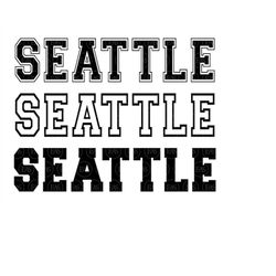 Seattle Svg, Varsity Font Svg, College Font, Seattle Shirt, State Svg. Vector Cut file Cricut, Silhouette, Sticker, Deca