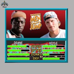 White Men Cant Jump NBA Jam Sublimation PNG Download