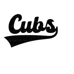 Cubs Baseball Svg, Go Cubs Svg, Retro Sports Jersey Font, Cubs Team Logo. Vector Cut file Cricut, Silhouette, Pdf Png Dx