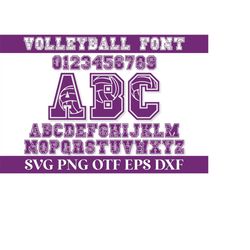 Volleyball SVG Alphabet, Volleyball Letters and Numbers SVG Png, Volleyball Font SVG, Volleyball Shirt Svg, Volleyball M