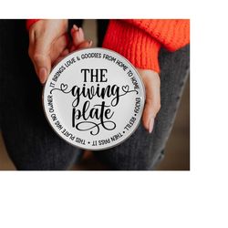 Giving Plate SVG, The Giving Plate, Sharing Plate Svg, Cookie Tray, Family Plate, Farmhouse Plate Svg, Png, Svg Files Fo