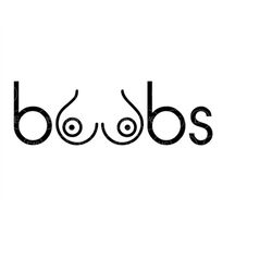 Boobs Svg, Tits Svg. Vector Cut file for Cricut, Silhouette, Sticker, Decal, Vinyl, Stencil, Pin, Pdf Png Dxf Eps