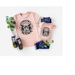 Country Mama Country Mini Matching Shirts, Western Mama Shirt, Mothers Day Gift, Cow Skull Mama Shirt, Western Shirt,Gif