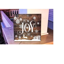 Joy - Farmhouse Christmas SVG Cut File, Joy Christmas SVG Cricut, Christmas SVG Quote, Christmas Quote Cricut, Merry Chr