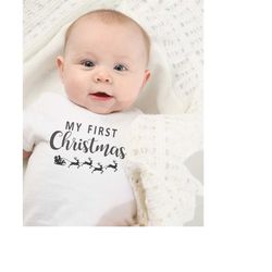 My First Christmas SVG, First Christmas Shirt, My 1st Christmas, Baby Christmas SVG, Baby Believe SVG,  My first Christm
