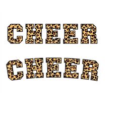 Leopard Cheer Svg, Cheerleader Svg, Cheer Mom Svg, Cheer Squad Svg, Cheer Tee. Vector Cut file Cricut, Silhouette, Stick