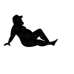 Thick Sexy Curvy Mudflap Guy Svg, Fat Chubby Man Svg, Trucker Guy Svg. Vector Cut file Cricut, Silhouette, Pdf Png Dxf E