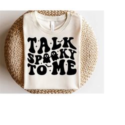 Talk Spooky to me SVG, Halloween Season Svg, Witch Svg, Spooky Vibes Png, Retro Halloween Shirt Svg, Png, Svg Files For