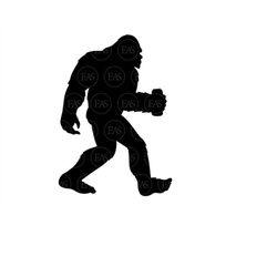 bigfoot with beer can svg, big foot svg, drunk svg, yeti svg, sasquatch svg. vector cut file for cricut, silhouette, pdf