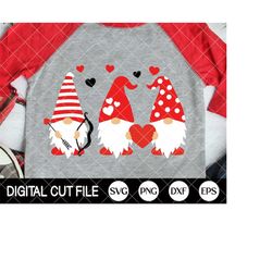 Cupid and Couple Gnome Svg, Valentines Day Svg, Gnome Svg, Kid Valentine Shirt, DXf, Svg Files For Cricut, Silhouette Fi