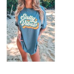 Comfort Colors Salty Vibes Shirt | Beach Shirt | Summer Shirt | Beach Bum Gift | Camping Shirt | Ocean Lover T-shirt | R