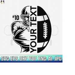 Football Player Svg, Football Svg, Football Name Svg, Football Cut Files, Football Cricut, Football team shirts Svg, Foo