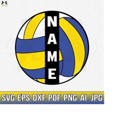 Volleyball Name Svg, Volleyball Ball Svg, Volleyball Ball Vector, Volleyball Cricut, Volleyball Cutfile, Volleyball Svg