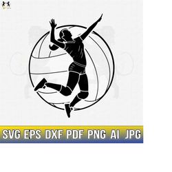 Volleyball Svg, Volleyball Player Svg, Volleyball Monogram Svg, Volleyball Clipart, Volleyball Cricut Cut file, Name Vol
