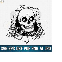 Skull In The Wall SVG, Skull and Roses SVG, Skull SVG, Skull and Roses Clipart, Skull Vector, Skull Cricut, Skull Cut Fi