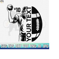 Football Player Svg, Football Svg, Football Name Svg, Football Cut Files, Football Cricut, Football team shirts Svg, Foo