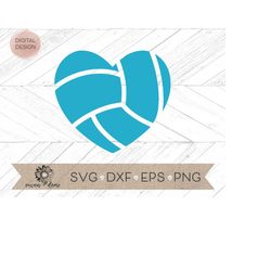 volleyball heart svg - volleyball cut svg - volleyball cricut svg - volleyball silhouette cut file - volleyball clipart-