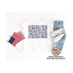 American Dude svg, Happy 4th of July svg, Boys 4th July svg, Stars and Stripes svg, Wavy Letters svg, Svg Dxf Eps Ai Png