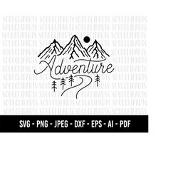 COD47-Adventure svg/Mountain svg/geometric mountain Svg/camping svg/outdoors adventure svg/Cut Files Cricut/Silhouette