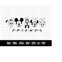 COD1005- mickey friends svg, sitckers svg, png, clipart, cutting files for cricut silhouette,
