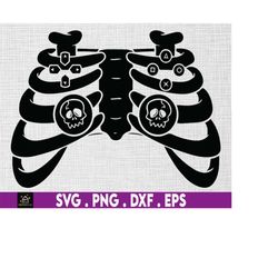 Halloween Skeleton Gaming Controllers Svg Png, Haloween Gamer Svg, Spooky Vibes, Fall, Svg, Png Files For Cricut Sublima