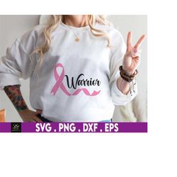 Breast Cancer Warrior Svg Png, Pink Ribbon Svg, Cancer Survivor Svg, Fight Cancer Svg, Svg, Png Files For Cricut Sublima