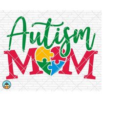 Autism Mom svg, Autism Heart svg, Autism Awareness svg, Autism Puzzle svg, Autism svg, Autism Love svg, Cut Files, Cricu
