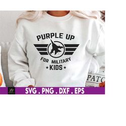 Purple Up For Military Kids Combat Aircrafts Svg, Military Jet Svg, Veteran Of US, Proud Army Family, Military Soldier S