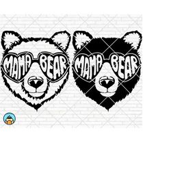 mama bear svg | mommy svg | grizzly bear svg | cut file | png | printable vector clip art | bear cut file | mama bear sv