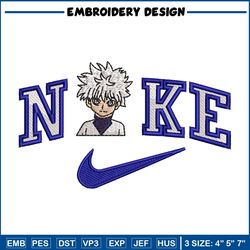 Nike Killua embroidery design, HxH embroidery, Nike design, Embroidery shirt, Embroidery file, Digital download