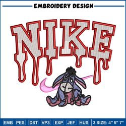 Nike x donkey embroidery design, Eeyore embroidery, Nike design, Embroidery shirt, Embroidery file, Digital download