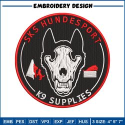 Sks hundesport embroidery design, Sks embroidery, Logo design, Embroidery shirt, Embroidery file, Digital download