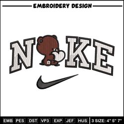 Heart bear nike embroidery design, Bear embroidery, Embroidery file, Embroidery shirt, Nike design, Digital download