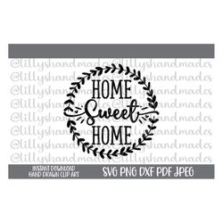 Home Sweet Home Svg, Porch Sign Svg, Farmhouse Svg, Welcome Sign Svg, Welcome Home Svg, Home Decor Svg, Home Sign Svg, D