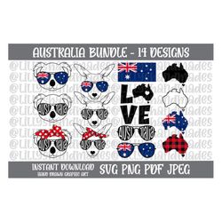 Australia Svg, Koala Svg, Australian Koala Clipart, Kangaroo Svg, Australia Clipart, Australia Shirt Svg, Kangaroo Png,