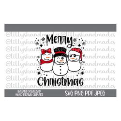 Merry Christmas Svg, Merry Christmas Png, Snowman Christmas Svg, Christmas Snowman Svg, Snowman Svg Designs, Funny Chris