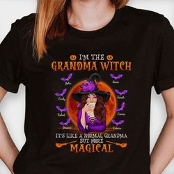 Custom Halloween Shirt, Im The Grandma Witch, Grandma Witch Shirt, Personalized Halloween Gifts, Gifts For Her