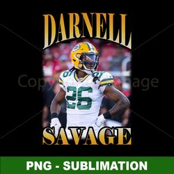 Darnell Savage Sublimation Design - Unique Bootleg Style - High-Quality PNG Digital Download