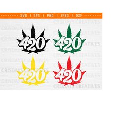 420 Svg, 420 Cannabis Svg, Four Twenty Weed Svg, 420 Weed Svg, Marijuana Clipart Design, Marijuana Tshirt Design, Weed C