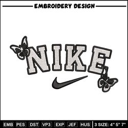 Nike x butterfly embroidery design, Nike embroidery, Nike design,Embroidery shirt, Embroidery file, Digital download
