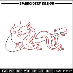 Nike x dragon asian embroidery design, Dragon embroidery, Nike design,Embroidery shirt,Embroidery file, Digital download