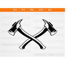 crossed axes vector, crossed axes, cross axe, axes svg, crossed axe svg, hatchet svg, firefighter axe svg, fire fighter