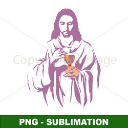 Holy Communion - Sublimation PNG - Sacred Art for Spiritual Souvenirs