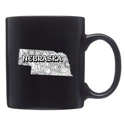 Cute Nebraska Mug, Cute Nebraska Gift, State Of Nebraska