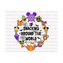 Snacking Around The World Svg, Mouse Halloween Snacks Svg, Halloween SVG, Spooky Vibes Svg, Trick Or Treat Svg, Hallowee