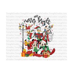 Merry And Bright PNG, Christmas Mouse And Friends Png, Christmas Squad, Christmas Friends Png, Xmas Holiday Png, Png Fil