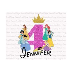 My 4th Birthday Png, Birthday Princess Png, Happy Birthday Png, Birthday Shirt Png, Sublimation Design, Gift for Kids, B