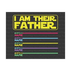 Father Personalized Svg, I Am Their Father Svg, Happy Father's Day Svg, Daddy Squad Svg, Gift For Daddy, Family Shirt Sv